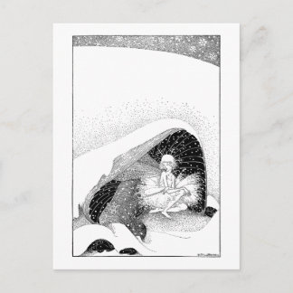 Cartão Postal A Fada no Cartão-postal de inverno