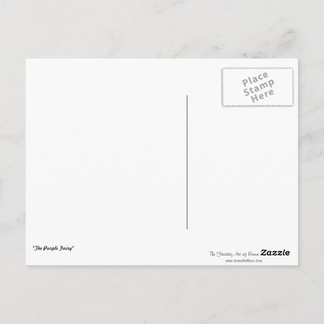 Cartão postal "A Fada Roxa" (Verso)