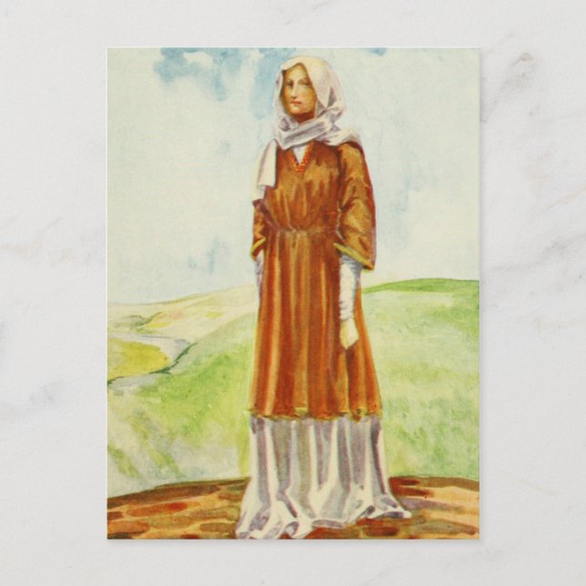 Cartão Postal A fantasia da mulher do tempo de William I (Frente)