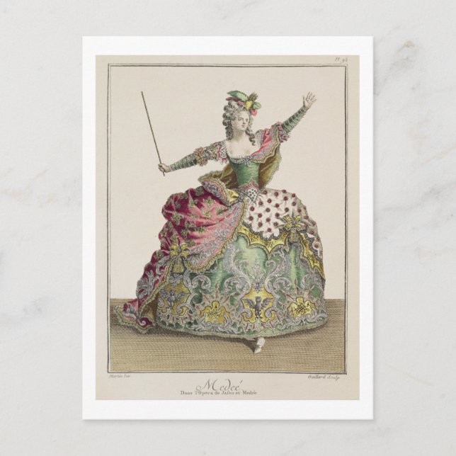 Cartão Postal A fantasia de Medea na ópera "Jason and Medea", (Frente)