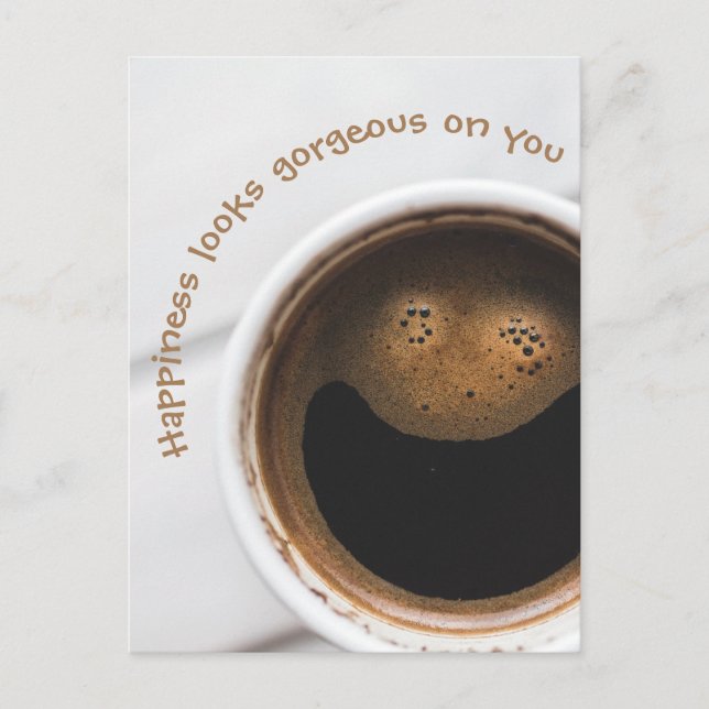 Cartão Postal A felicidade fica linda em você (Frente)