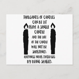 Cartão Postal A felicidade nunca diminui sendo compartilhada