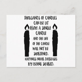 Cartão Postal A felicidade nunca diminui sendo compartilhada