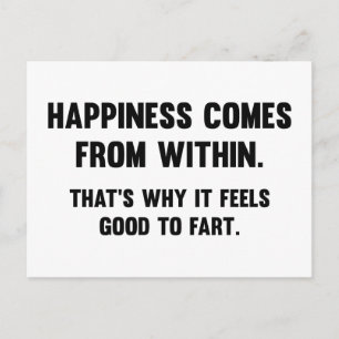 Cartão Postal A felicidade vem de dentro