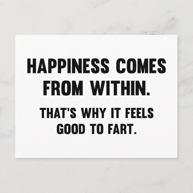 Cartão Postal A felicidade vem de dentro (Frente)