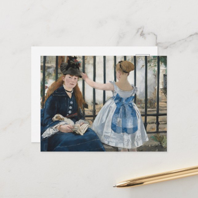 Cartão Postal A ferrovia de Eduard Manet, Arte (Frente/Verso In Situ)
