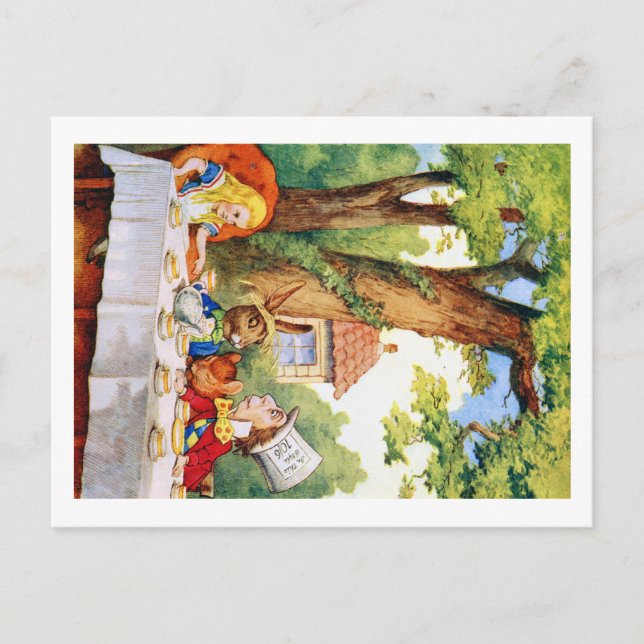 CARTÃO POSTAL A FESTA DE CHÁ DO MAD HATTER (Frente)