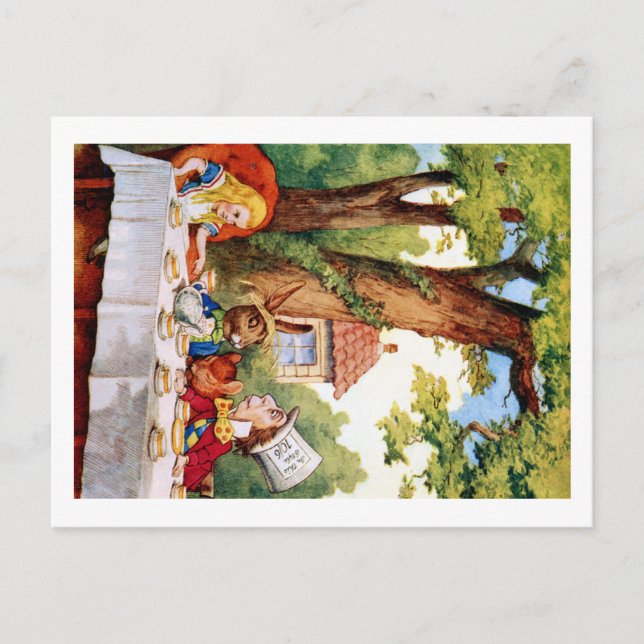 CARTÃO POSTAL A FESTA DE CHÁ DO MAD HATTER (Frente)