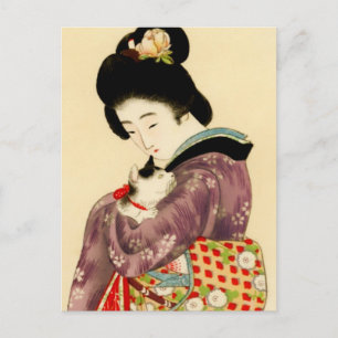 Cartão Postal A Filha do Mercador por Mizuno Tashikata