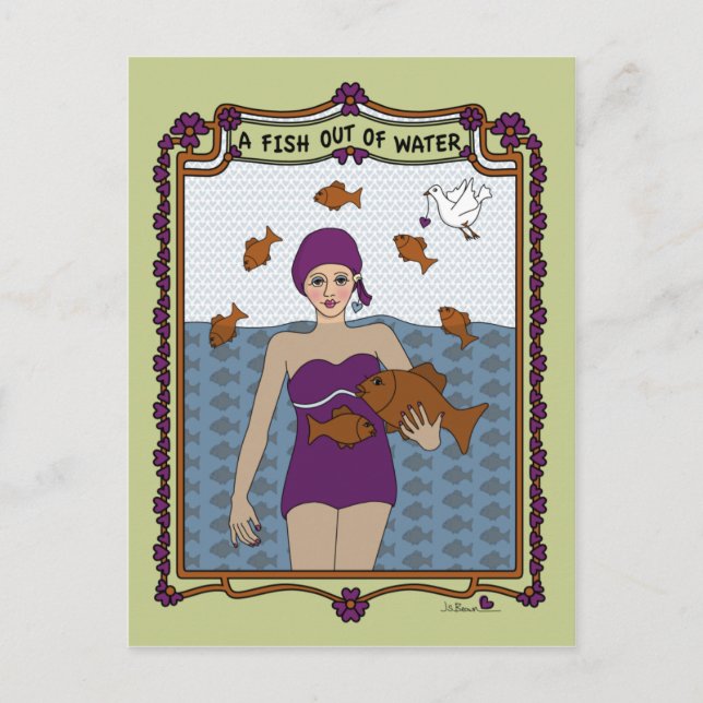 Cartão Postal A Fish Out Water_A_ Postcard (Frente)