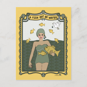Cartão Postal A Fish Out Water_C_ Postcard