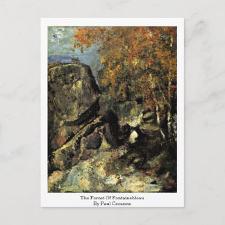 Cartão Postal A Floresta De Fontainebleau Por Paul Cezanne