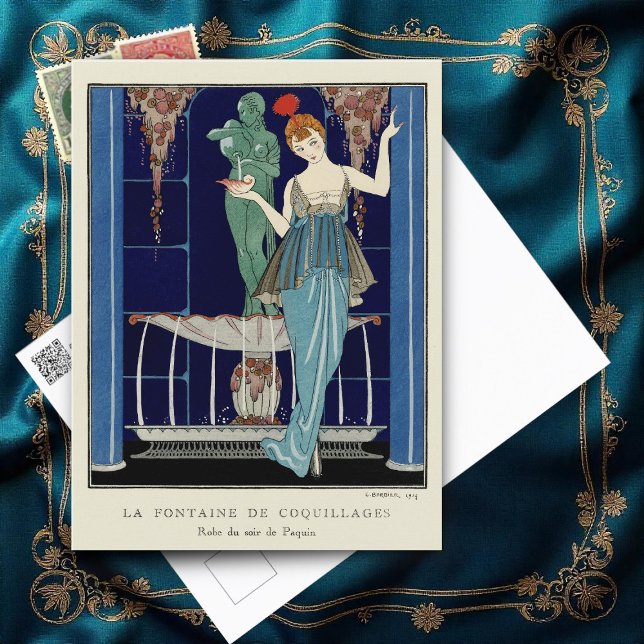 Cartão Postal A fonte do Shell por George Barbier (Criador carregado)