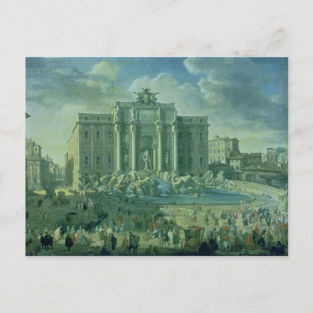 Cartão Postal A Fonte Trevi em Roma, 1753-56 (Frente)