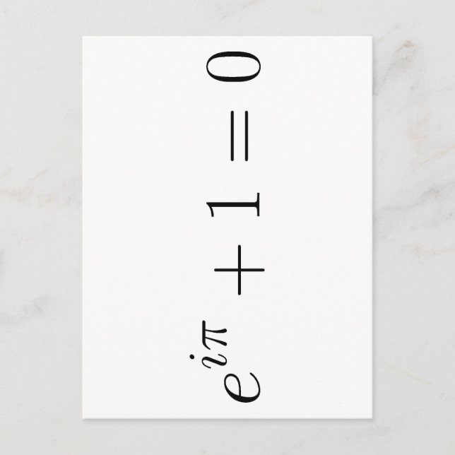 Cartão Postal A fórmula Euler (Frente)