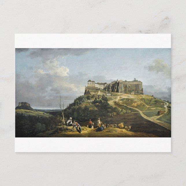 Cartão Postal A Fortaleza de Konigstein por Bernardo Bellotto (Frente)