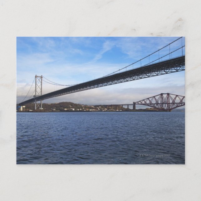 Cartão Postal A Forth Road Bridge é uma suspensão b (Frente)