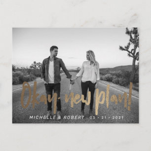 Cartão Postal a foto do script bold moderno muda a data