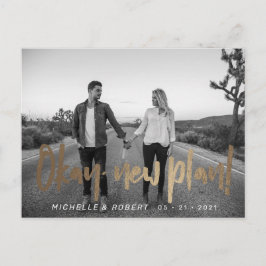 Cartão Postal a foto do script bold moderno muda a data