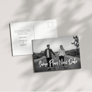 Cartão Postal a foto do script bold moderno muda a data