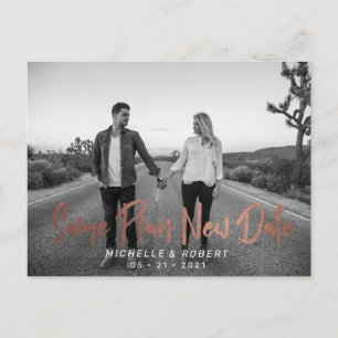 Cartão Postal a foto do script bold moderno muda a data