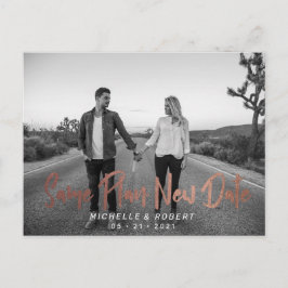 Cartão Postal a foto do script bold moderno muda a data