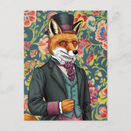 Cartão Postal A Fox Blue Purple, cavalheiro