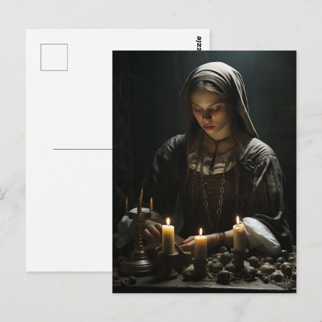 Cartão Postal A freira Halloween (Frente/Verso)