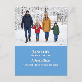 Cartão Postal A Fresh Start January Memory Photo Postcard