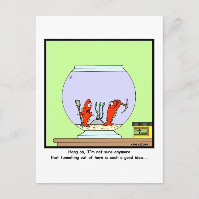 Cartão Postal A fuga do Excelente: Cartoon Goldfish (Frente)