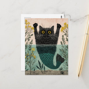 Cartão Postal A Gatinha Sereia Fofa
