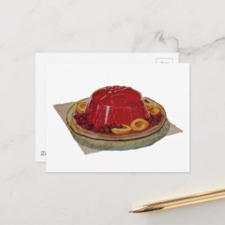 Cartão Postal A gelatin and fruit dessert from 1930