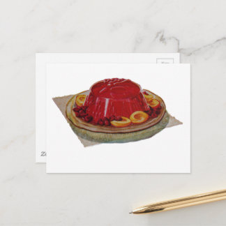 Cartão Postal A gelatin and fruit dessert from 1930