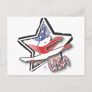 Cartão Postal A ginástica de mulheres dos EUA
