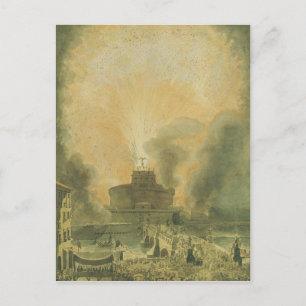 Cartão Postal A Girandola no Castel Sant'Angelo