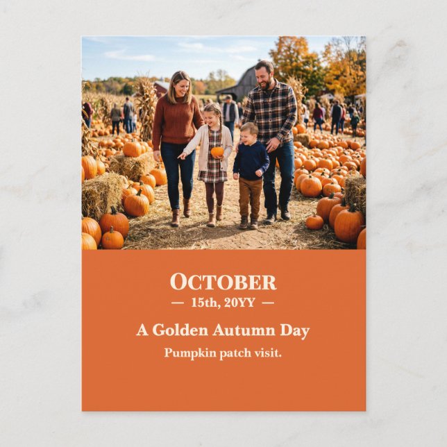 Cartão Postal A Golden Autumn Day October Memory Photo Postcard (Frente)