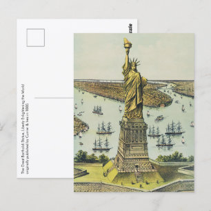 Cartão Postal A Grande Estátua de Bartholdi, Estátua da Liberdad