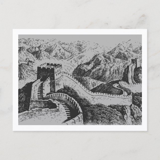 Cartão Postal A Grande Muralha da China (Frente)