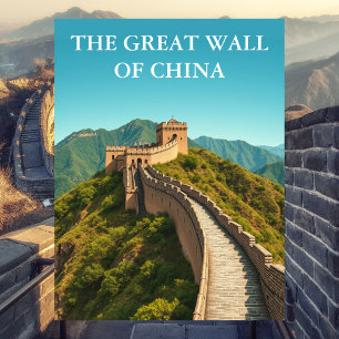 Cartão Postal A Grande Muralha da China Viagem Vintage