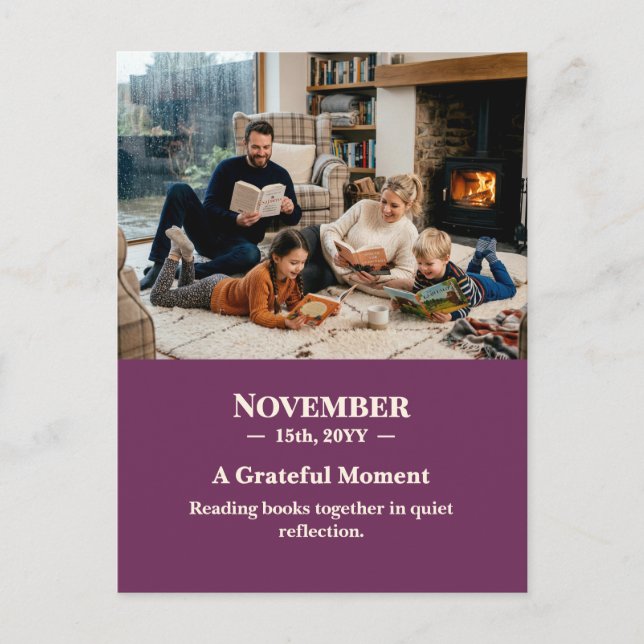 Cartão Postal A Grateful Moment November Memory Photo Postcard (Frente)