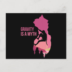 Cartão Postal A Gravidade É Um Mito Engraçado Subindo Presente