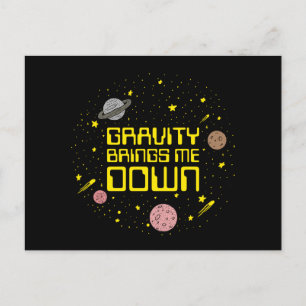 Cartão Postal A Gravidade Me Traz Para Baixo