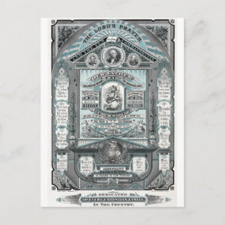 Cartão Postal A gravura da oração do Senhor