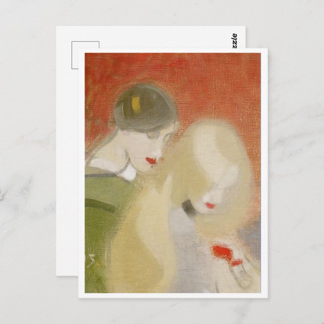 Cartão Postal A Herança Familiar, Helene Schjerfbeck (Frente/Verso)
