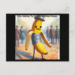 Cartão Postal A hilária arte de banana com fita adesiva de Rick 