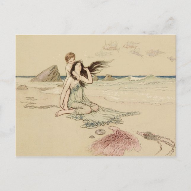 Cartão Postal A História da Fada de Bebês de Água (Frente)