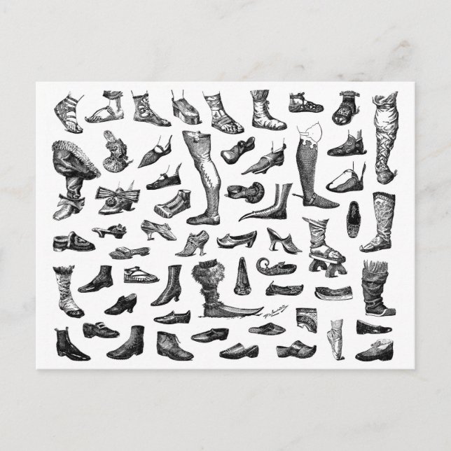 Cartão Postal A História dos Calçados (Frente)