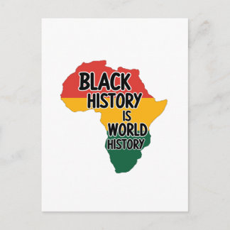 CARTÃO POSTAL A HISTÓRIA NEGRA É HISTÓRIA MUNDIAL