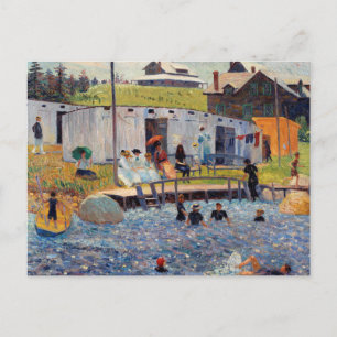 Cartão Postal A Hora do Banho por Impressionista Renoir