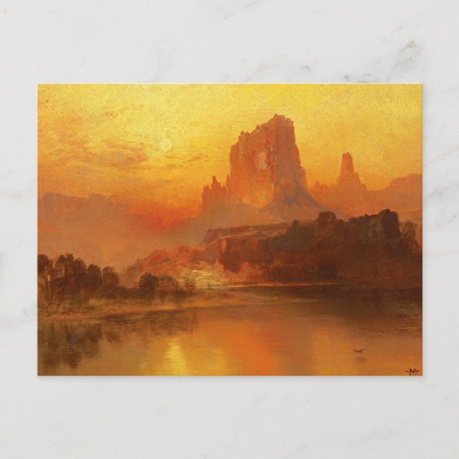 Cartão Postal A Hora Dourada, Moran, 1875 (Frente)